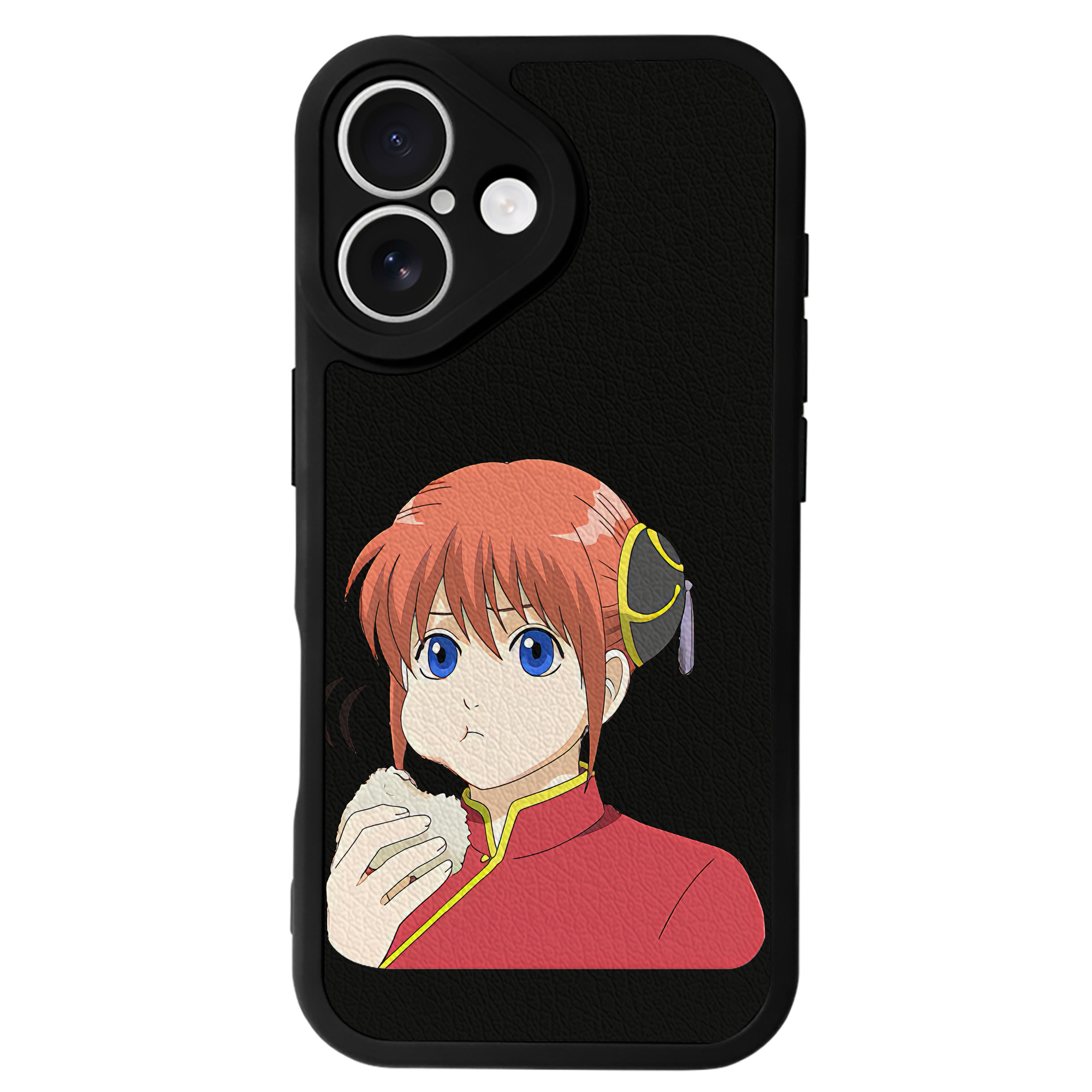 （画像用） ぎんたま 坂田銀時（さかたぎんとき） 神楽 志村新八（しむら しんぱち） GINTAMA Sakata Gintoki Kagura Shimura Shinpachi 【iPhone 16シリーズ対応】シリコンスマホケース（レザー調） 材質：シリコン